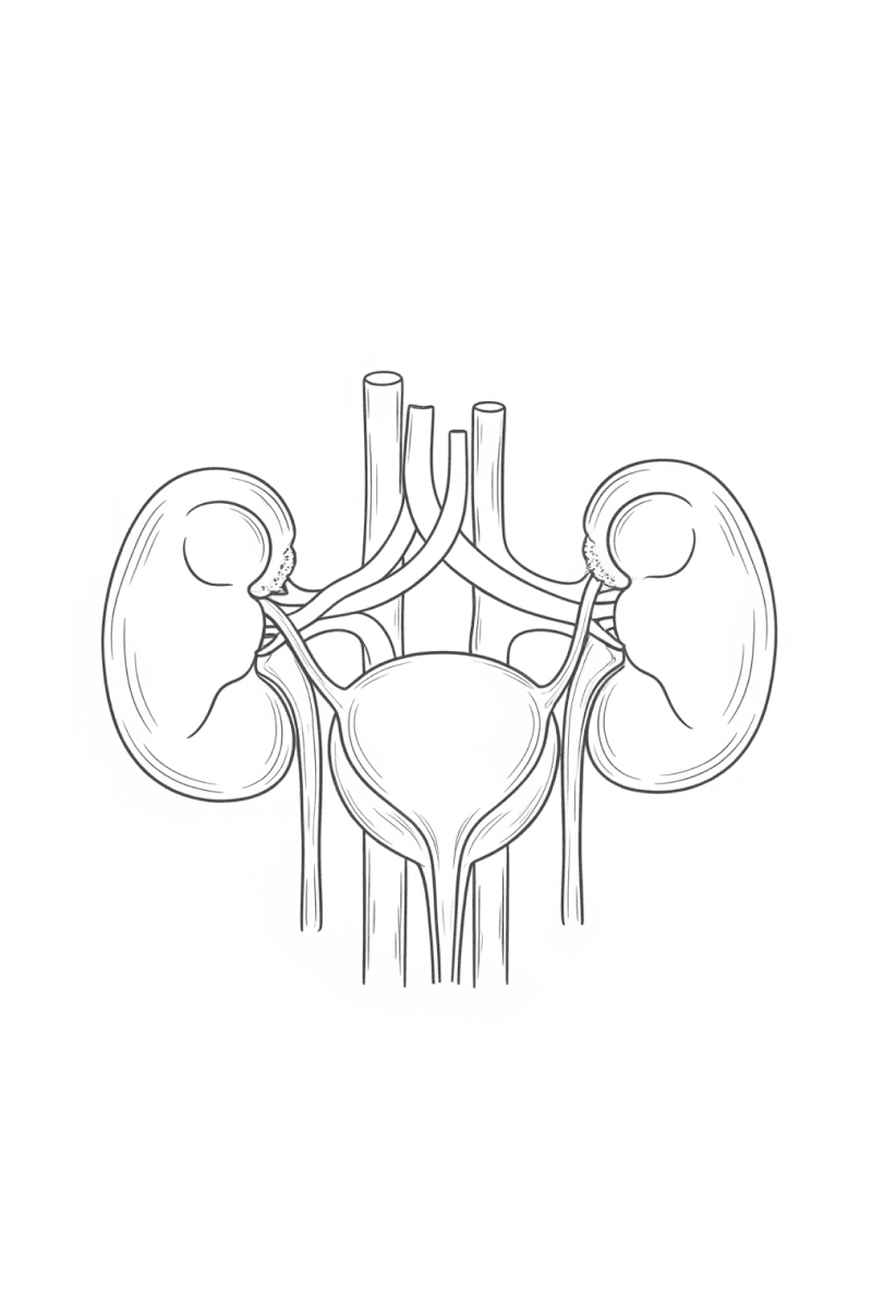 Urology medical illustration